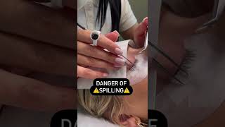 ❌Why you shouldn’t use glue rings lashes lasheducator lasheducation lashextensions [upl. by Nohj]