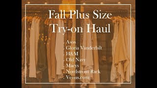 Fall PLUS SIZE TryOn Haul  Old Navy Asos Nordstrom Venus Macys HampM [upl. by Oliana94]