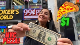 LA FAMOSA PIZZA de 1 DÓLAR en NUEVA YORK 🍕🇺🇸 [upl. by Yellat]