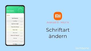 Schriftart ändern  Xiaomi Android 13  MIUI 14 [upl. by Dulciana]