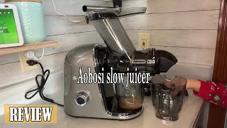 Aobosi Slow Juicer Machines with XL Tube Review [upl. by Lyrrad338]