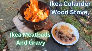 Ikea Colander Wood Stove  Ikea Meatballs And Gravy [upl. by Aitram418]