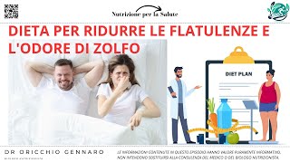 DIETA PER RIDURRE LE FLATULENZE E LODORE DI ZOLFO [upl. by Ceporah193]