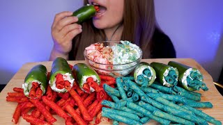 ASMR VIRAL JALAPENO CREAM CHEESE FUEGO amp BLUE HEAT TAKIS MUKBANG NO TALKING [upl. by Nomi962]