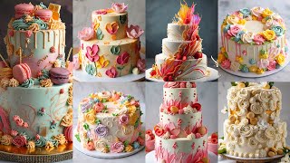 Aesthetic Cake Designs IdeasBirthday Cake DesignsGirl Birthday Cake Simple Cake Designs cake yt [upl. by Elbertina]