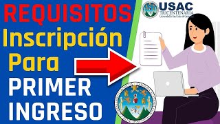 🔵DOCUMENTOS de INSCRIPCIÓN para PRIMER INGRESO 2024 de la Universidad de San Carlos de Guatemala💻 [upl. by Gualterio]