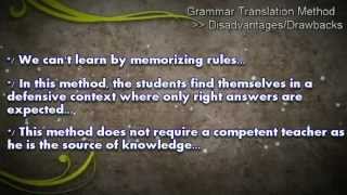 The Grammar Translation Method GTM [upl. by Idelia]