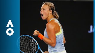 Jelena Ostapenko v Anett Kontaveit match highlights 3R  Australian Open 2018 [upl. by Sidras718]