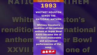 1991not 93 sorry Whitney Houstons National Anthem A Moment of Musical Majesty musicfacts [upl. by Enairda]