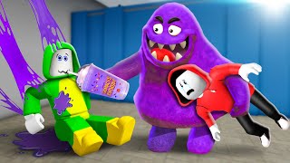 SCARY GRIMACE MILKSHAKE   Maizen Roblox  ROBLOX Brookhaven 🏡RP  FUNNY MOMENTS [upl. by Adnalay]