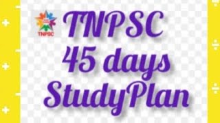 STUDY PLAN45 DAYS TNPSC [upl. by Herta114]