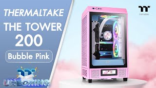 Thermaltake The Tower 200 Bubble Pink  TT Unboxing [upl. by Yrocal]