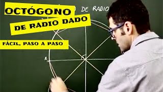 Geometría plana polígonos dibujar un octógono de radio dado [upl. by Cohin701]