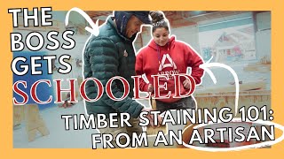 Howto And HowNOTto Stain Timber Beams [upl. by Carney588]