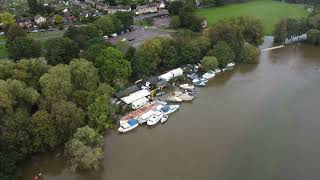 Huntingdon River Great Ouse Flooding Riverside Park and Portholme Meadow 21024 [upl. by Aleksandr]