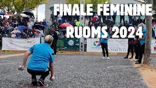 FINALE FÉMININE RUOMS 2024 petanque [upl. by Saixela]