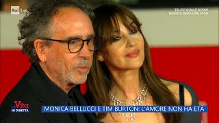 Monica Bellucci e Tim Burton lamore non ha età  La Vita in diretta  20102023 [upl. by Assirek306]