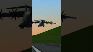 Lądowanie samolotu cargosamolot transportowy turbopropflightsimulator cargoplane youtubeshorts [upl. by Akkinahs]