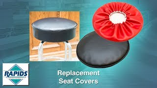 How to Fix Your Damaged Round Barstool Seat Cushion with a Cover [upl. by Yebot431]