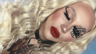 first impressions  scorpion eyeliner makeup tutorial  faux bleach brows [upl. by Ayekal112]