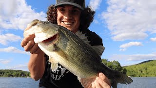 Bass fishing in upstate New York pt 1 Cossayuna Lake [upl. by Saerdna]