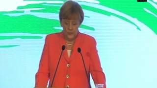 Angela Merkel addresses business forum pitches for stronger Indo German relations Part  2 [upl. by Hcirdla]