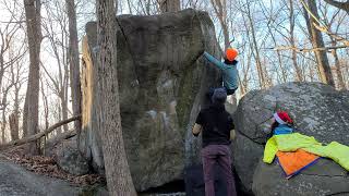 Haycock Bouldering  Catching Flies V5 [upl. by Nomelif]