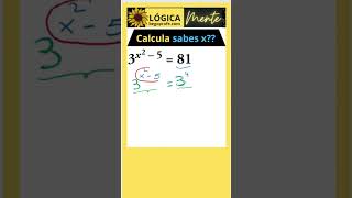 Ecuación EXPONENCIAL maths educacionmatematica algebra matematicas mate exponentes [upl. by Adnolrehs672]