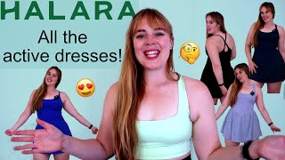 Halara Active Dress Try On Haul  Longer Length Easy Peezy amp More  Big Haul [upl. by Zipporah]