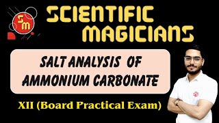 Salt Analysis of Ammonium Carbonate  By MOHAK SIR [upl. by Oirrad598]