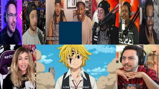 SEVEN DEADLY SINS EPISODE 2x23 REACTION MASHUP  REUPLOAD [upl. by Ynogoham]