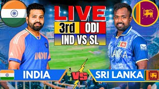 India vs Sri Lanka 3rd ODI Live Match Score amp Commentary  IND vs SL Cricket match Today 2nd Inning [upl. by Quinta]