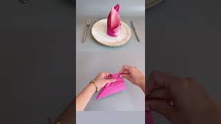 🔥 How to Fold a Napkin Like a Flame for Perfect Party Decor 🎉  Quick and Easy Tutorial [upl. by Ailongam]