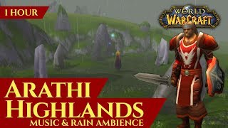 Arathi Highlands Music amp Rain Ambience 1 hour 4K World of Warcraft Vanilla [upl. by Ohara]