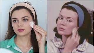 I Tried Following A 1960s Makeup Tutorial [upl. by Brinson]