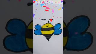 How to draw a Bee Step by step Drawing for kids 💛🐝 [upl. by Keriann807]