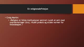 RVI 10102 Religionsvitenskap og religion [upl. by Pubilis]