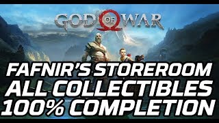 God of War Fafnirs Storeroom  All Collectibles Artefacts Chests Ravens Favour [upl. by Lemej]