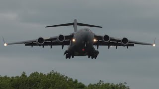 Huge C17 planes landing at RAF Brize Norton ✈️ [upl. by Dixie]