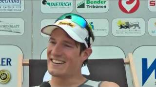 Interview Sebastian Kienle 2 Platz Challenge Kraichgau 2011 [upl. by Ahsiekal]