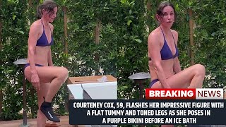 Courteney Cox 59 flashes her impressive figure with a flat tummy and toned legs as she poses [upl. by Joela842]