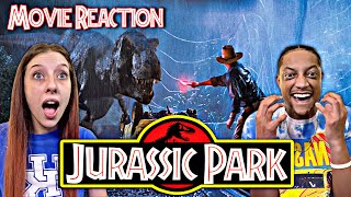 JURASSIC PARK 1993  MOVIE REACTION  Steven Spielberg  Jeff Goldblum  TREX AND RAPTORS😱🦖🦕 [upl. by Rairb]