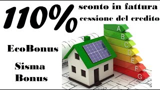 EcoBonus 110 sconto in fattura e cessione del credito capiamo come sfruttarlo  Ing Marco Bini [upl. by Clyte]