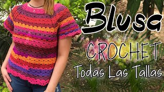 Blusa a CROCHET Paso a Paso TALLA XL [upl. by Betti504]