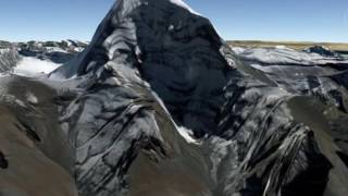 FACE IN MOUNT KAILASH FROM SATELLITE GOOGLE EARTH VIDEO [upl. by Epps]