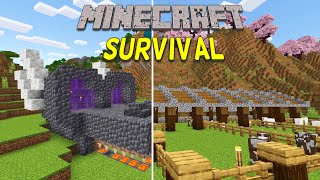 Dragon Infinite Lava Farm amp Cow pin build  Minecraft 120 Survival lets Play 4 [upl. by Naharba660]