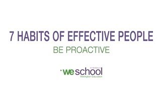 7 Habits of Effective People  Be Proactive  Welingkars WE School [upl. by Iaverne114]