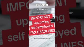 Important 2024 self employed Business tax dates shorts llc businesstaxes soleproprietor [upl. by Bornie106]