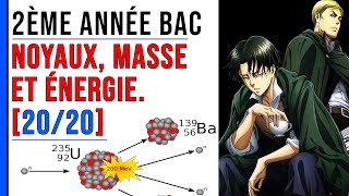 Noyaux masse et énergie 2 bac Exercice 210 Unité de masse atomique u 2eme année bac OLD [upl. by Winchell]