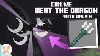 Enderdragon Fight with ONLY A TRIDENT  How hard is it [upl. by Enetsirk629]